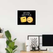 Poster Puns Cheesy Crack Me Up Funny Pun Fromage Dark B (Bureau à domicile)