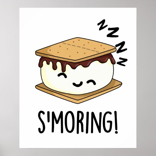 Poster Puns drôles de Smore Smoring (Devant)