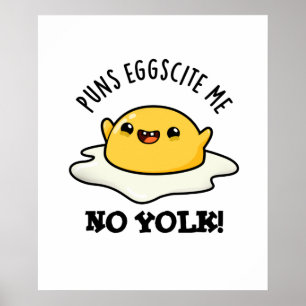 Poster Puns Oeufs Citer-Moi Non Jaune Drôle Pun Oeufs