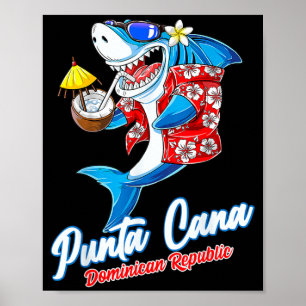 Poster Punta Cana dominicaine 2026 Été de requin de plage