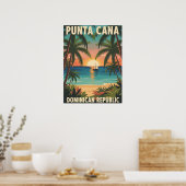 Poster Punta Cana République dominicaine Coucher de solei (Cuisine)