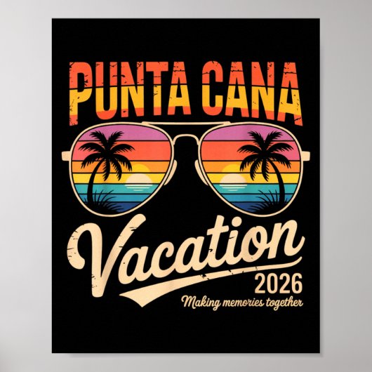 Poster Punta Cana Vacation 2026 Making Memories Summer Be (Devant)