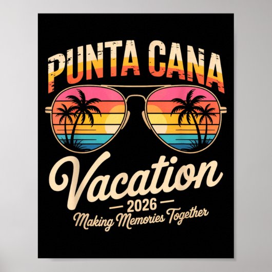 Poster Punta Cana Vacation 2026 Making Memories Summer Be (Devant)