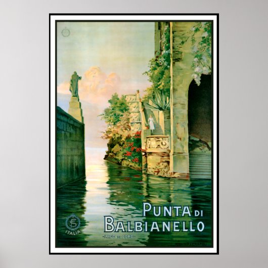 Poster Punta Di Balbianello et le lac de Côme (Devant)