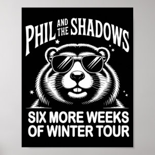 Poster Punxy Phil et les ombres Jour de la marmotte févri