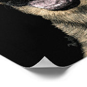 Poster Pup berger allemand - Poster/Imprimer - "Rommel" (Coin)