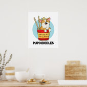 Poster Pup Noodles Funny Cup Noodles Pun (Cuisine)