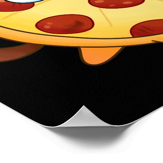Poster Pupperoni Pizza Funny Pizza Pun Dark BG (Coin)