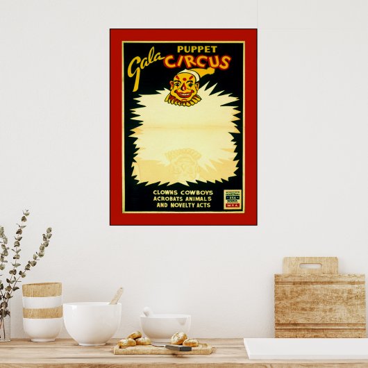 Poster Puppet Circus (Cuisine)