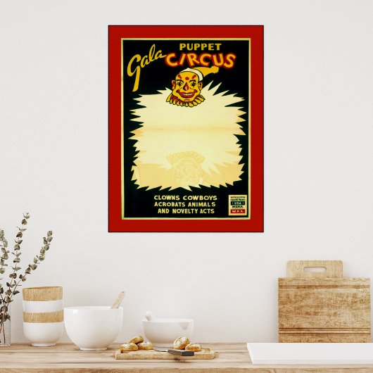 Poster Puppet Circus (Cuisine)