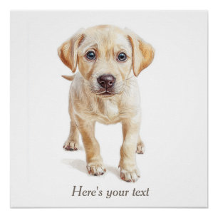 Poster Puppy Dog Nursery du Labrador personnalisé Imprime
