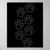Poster Puppy Paws Dog Prints Dad Pup Mom Good Boy New Res (Devant)