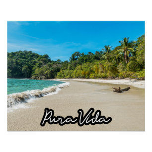Poster Pura Vida Costa Rica Beach Photographie Art