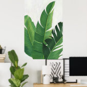 Poster Pura Vida - Feuilles tropicaux (Bureau à domicile)