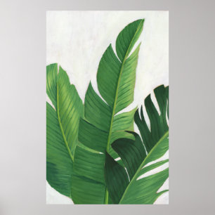 Poster Pura Vida - Feuilles tropicaux
