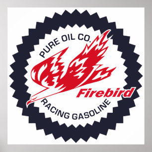 Poster Pure Firebird Racing Essence signe vintage