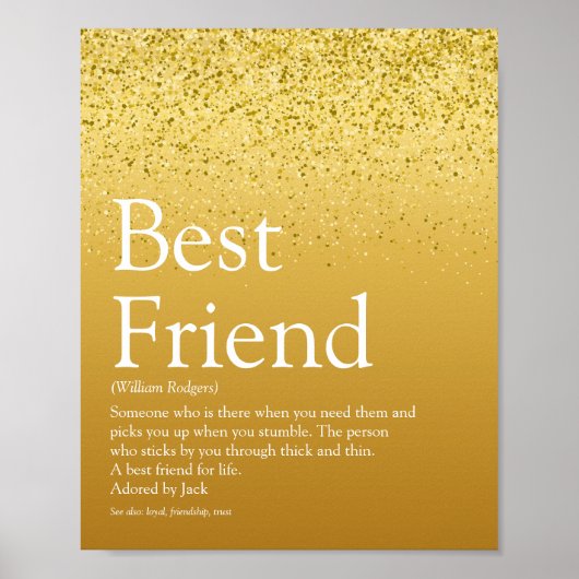Poster Pure Gold Best Friend Définition Parties scintilla (Devant)