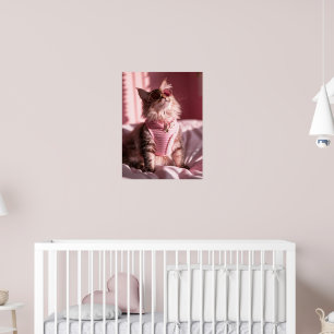 Poster Purfection rose : Chic Chat dans le style