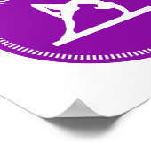 Poster Purple 4 Gymnastique Carré avec Monogramme (Coin)