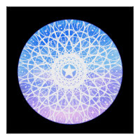 Purple, Blanc Et Bleu Espace Floral Mandala