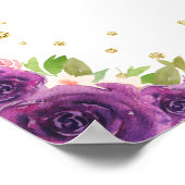 Poster Purple Blonde cheveux fille fête d'anniversaire Bi (Coin)