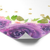 Poster Purple Blonde cheveux fille fête d'anniversaire Bi (Coin)