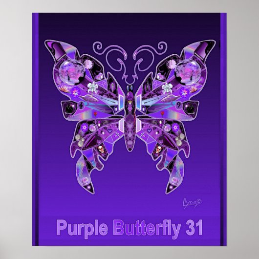 Poster Purple Butterfly 31 (Devant)