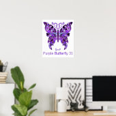 Poster Purple Butterfly 31 (Bureau à domicile)