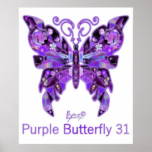 Poster Purple Butterfly 31