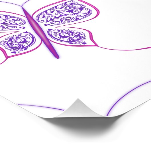 Poster Purple Butterfly Pattern (Coin)