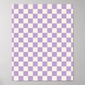 Poster Purple Check, Checkerboard Pattern, Checkered (Devant)