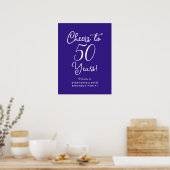 Poster Purple Cheers à 50 ans 50e anniversaire Bienvenue (Cuisine)