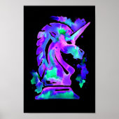 Poster Purple Chess Knigh Unicorne (Devant)