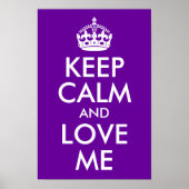 Poster Purple Conserver le calme et m'aimer (Devant)