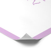 Poster Purple Coquette Bow fête d'anniversaire (Coin)