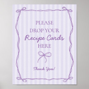 Poster Purple Coquette Bow Lavender Partager une recette 