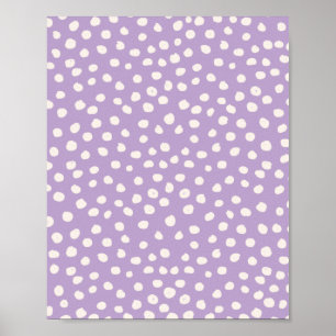 Poster Purple Dots Animal Print Spots