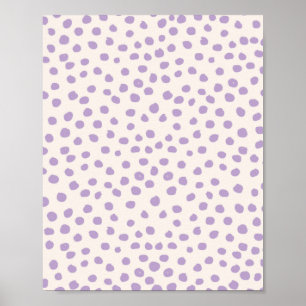 Poster Purple Dots Preppy Modern Animal Prints