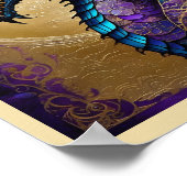 Poster Purple Dragon Ready To Frame Art Print (Coin)