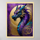 Poster Purple Dragon Ready To Frame Art Print (Devant)