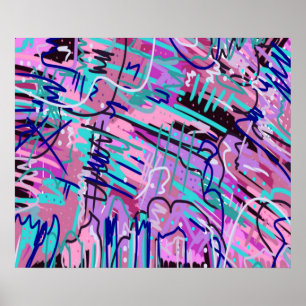Poster Purple Dream Expressive Abstrait