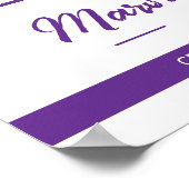 Poster Purple Edgy Abstrait Torn Photo Graduation (Coin)