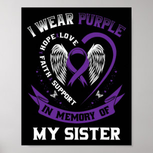 Poster Purple En Mémoire De Ma Soeur Cancer Pancréatique