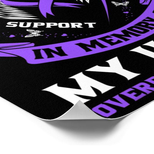 Poster Purple En Mémoire De Mon Oncle Drogue Surdose Adjé (Coin)