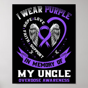 Poster Purple En Mémoire De Mon Oncle Drogue Surdose Adjé