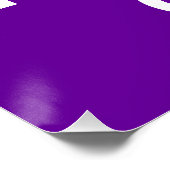 Poster Purple et blanc Gardez le calme et Enseigner (Coin)