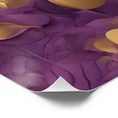 Poster Purple et Mur d'or Art Abstrait (Coin)
