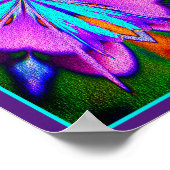 Poster Purple Et Turquoise Abstrait (Coin)
