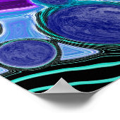 Poster Purple et Turquoise Abstrait peinture numérique po (Coin)