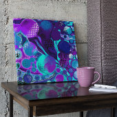 Poster Purple et Turquoise Abstrait peinture numérique po